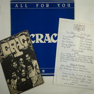 Crac " All For You " Private Modern Soul Funk Lp Crac W/ Inserts