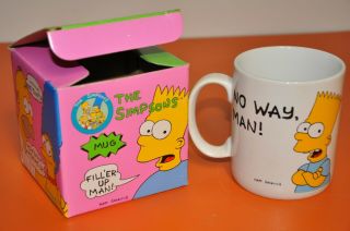 The Simpsons " No Way Man " Boxed Coffee Mug By Presents/hamilton Gifts=1990