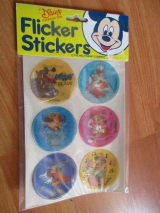 Disney Flicker Lenticular Stickers 1 Sheet Pack Nos
