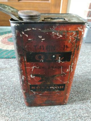 Rare Old Monarch Oil Co.  Gallon Can.  Des Moines Iowa & Toledo Ohio