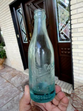 Rare Early Lime Cola D.  L.  Keen Slug Plate Soda Bottle Waycross,  Georgia 1930’s