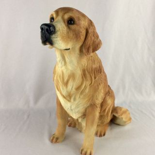 Realistic Lifelike Yellow Labrador Retriever Dog Statue Sculpture Glass Eyes Lab