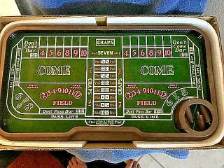 VINTAGE AUTO SHOOTER CRAPS Casino Gambling Table Vintage Las Vegas Home Game 2