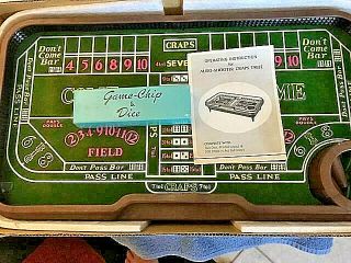 VINTAGE AUTO SHOOTER CRAPS Casino Gambling Table Vintage Las Vegas Home Game 4