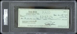 1974 Martin Milner Adam - 12 Signed Check (psa/dna Slabbed)