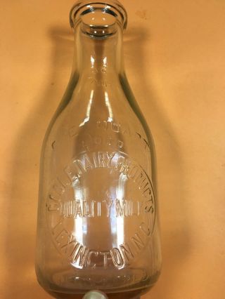 Old Coble Dairy Lexington,  Nc Embossed Quart Milk Bottle