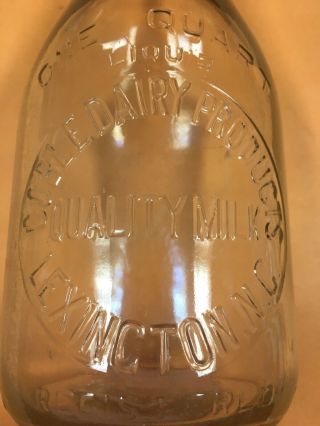 Old Coble Dairy Lexington,  NC Embossed Quart Milk Bottle 2