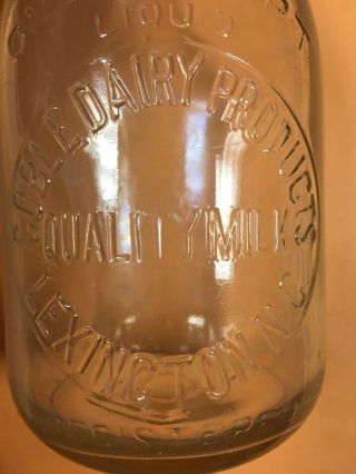 Old Coble Dairy Lexington,  NC Embossed Quart Milk Bottle 6