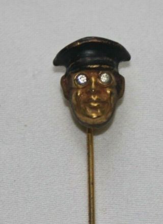 EARLY 1900s ANTIQUE VINTAGE ADVERTISING OILZUM MOTOR OIL GAS STICK PIN VERY RARE 2
