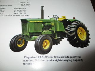 John Deere 3020 - 4020 - 4320 - 4620 - 5020 - 7020 Tractors Sales Brochure 1970 5