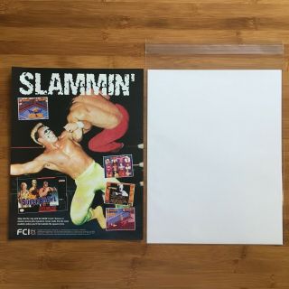 Brawl Wrestling SNES 1990 ' s Poster Ad Art WCW Sting WWF WWE Hulk Hogan 2