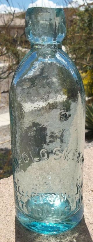 J Mccloskey & Co Belfast Ginger Ale Soda Bottle From St.  Louis