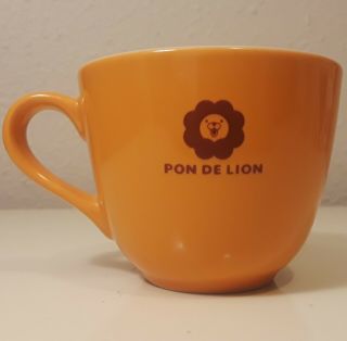Pon De Lion Mister Donut Cup Mug Orange White Tea Rare Htf