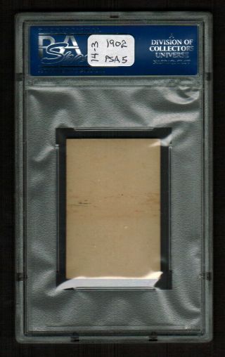 PSA 5 MARK TWAIN 1902 Ogden Guinea Gold Cigarette Card B45 SAMUEL CLEMENS 2