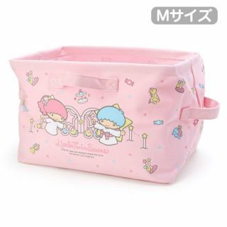 Little Twin Stars Kiki Lala Canvas Storage Box M Sanrio Japan