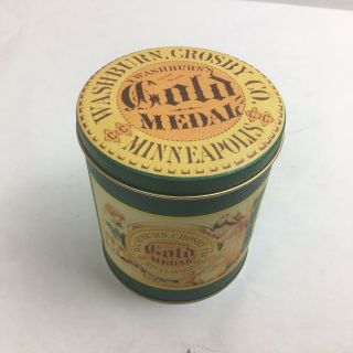 Vintage Washburn’s Gold Medal Flour Crosby Co.  Minneapolis 1990 Tin