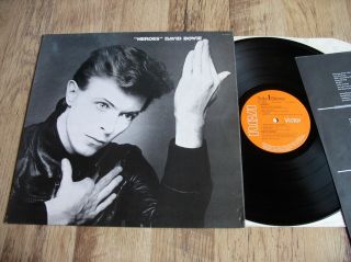 David Bowie,  " Heroes ",  Uk Rca Victor Vinyl Lp,  1977,  Pl 12522,  Laminated Cover
