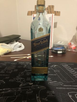 Empty Johnny Walker Blue Label 200 Ml Bottle.  Contains No Alcohol In It.