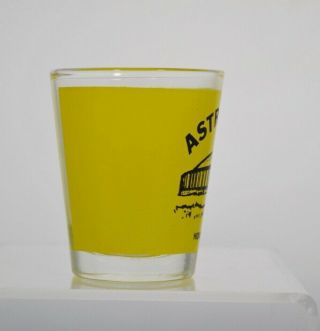 Astrodome Houston Texas Shot Glass Yellow Black Collectible Barware,  RARE 3