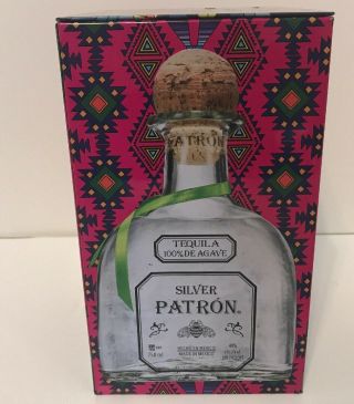Silver Patron Tequila Limited Edition Tin (tin Only)