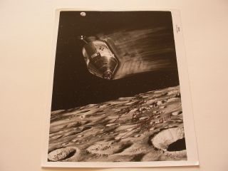 Apollo 13 Astronaut Fred Haise Hand - Signed Vintage Nasa Photo Csm Over Moon