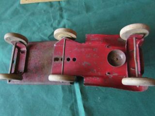 Vintage Girard Metal Truck & Trailer - Wooden Wheels - 11 Inches Long 6