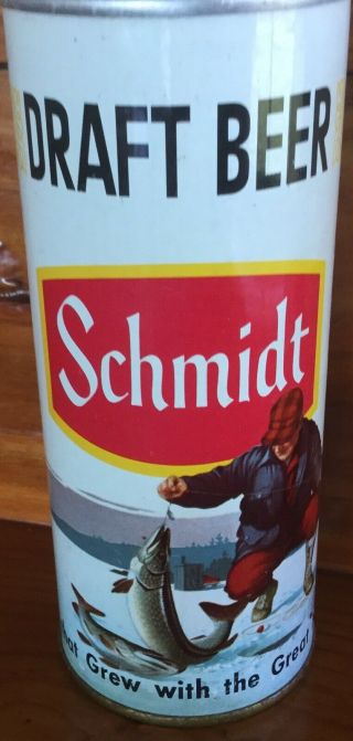 Schmidt Draft 16 Oz Pull Ss Schmidt Flat Top Beer Can