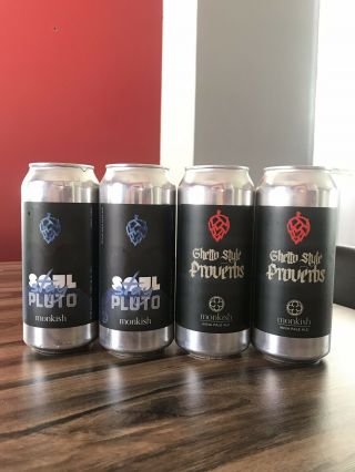 Monkish Brewing,  4 “empty” Cans,  Tree House,  Other Half,  Trillium