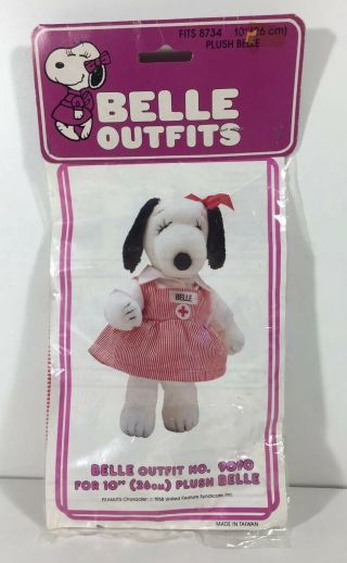 1958 Snoopy Belle Outfit Candy Striper Nurse Fits 10 " 9090 In Package Nip