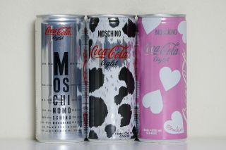 2015 Coca Cola Light 3 Cans Set From Turkey,  Moschino (250ml)