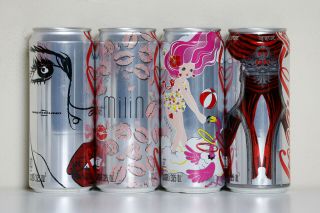 2014 Coca Cola Light 4 Cans Set From Thailand,  Creative Art