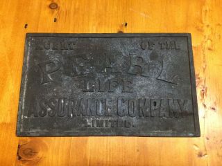 Antique ADVERTISING CAST IRON SIGN,  Pearl Life Assurance Company Ltd,  Pre - 1915 4