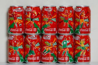 2010 Coca Cola 10 Cans Set From South Africa,  2010 Fifa World Cup
