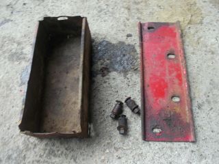 Massey Harris 44 Tractor Mh Tool Box W/ Holder Plate & Bolts