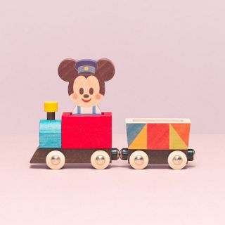 KIDEA Toy Wooden Blocks TRAIN & RAIL Mickey Mouse Disney Store Japan 2
