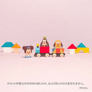 KIDEA Toy Wooden Blocks TRAIN & RAIL Mickey Mouse Disney Store Japan 5