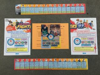 Old Stock King Of Fighters 97 Mvs Kit Mini Marquee,  Flyers,  Stickers & Dip