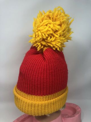 Vintage Sesame Street Big Bird Stocking Hat Kids Yellow Red 4