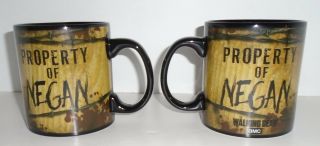 The Walking Dead " Property Of Negan " 20 Oz Coffee Or Soup Mug Set Of 2