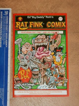 1987 Rat Fink Comix First Printing Ed " Big Daddy " Roth Hot Rod