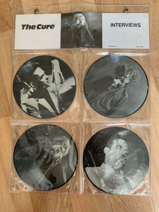 Rare The Cure Interview Picture Discs (7 " Records) X 4.  Robert Smith.