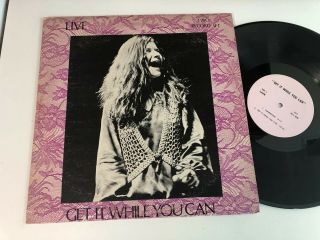 Janis Joplin 2 Lp Get It While You Can Rare 2