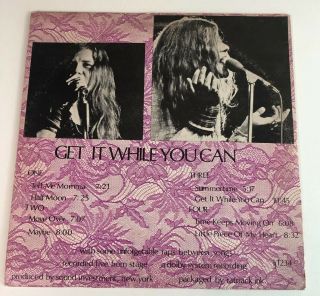 Janis Joplin 2 LP Get It While You Can RARE 2 2
