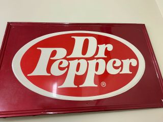 Dr Pepper Embossed Metal Sign 35 X 21