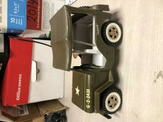 Tonka Toy Army Jeep with White wall Tires and White Interior 3