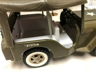 Tonka Toy Army Jeep with White wall Tires and White Interior 6