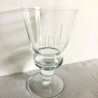 Lucid Absinthe Superieure Hand Blown Goblet Glasses 5 1/2” Tall Rare