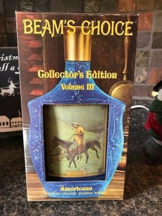 Vintage Jim Beam’s Americana Choice Decanter Bottle On The Trail
