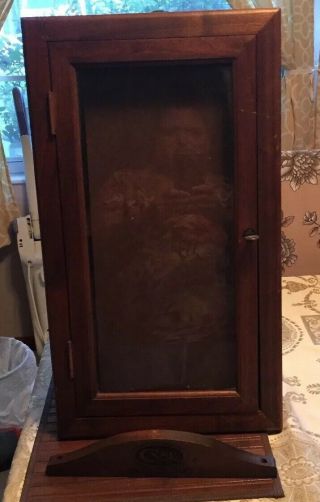 Wooden Case Xx Knife Store Display Cabinet With Key