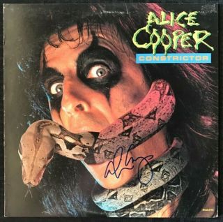 Alice Cooper Signed Autographed Album Lp “ Constrictor “ Psa Dna